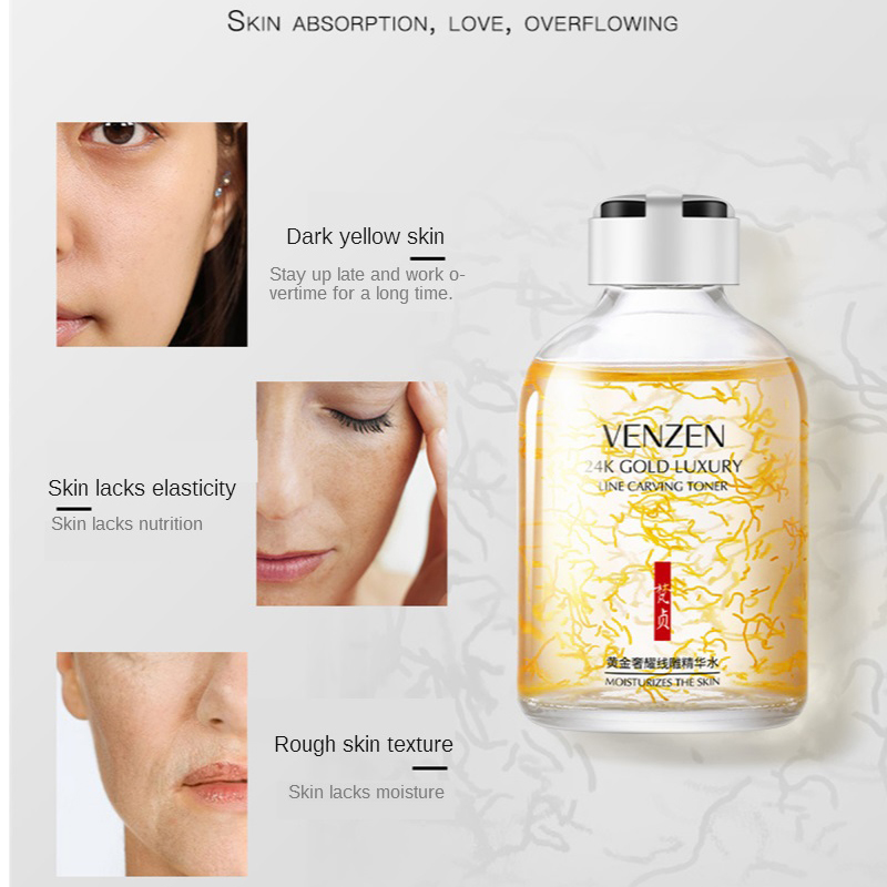 Linha luxuosa ouro 24K Toner d - Luxury Skincare Essence avaliação e preço